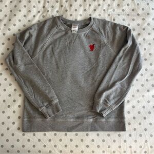 Like new Hanna Anderson Sweatshirt with Red Heart Embroidery